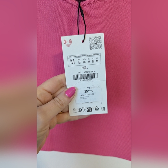 NWT Zara Basic Knit Crop Top - Picture 4 of 4